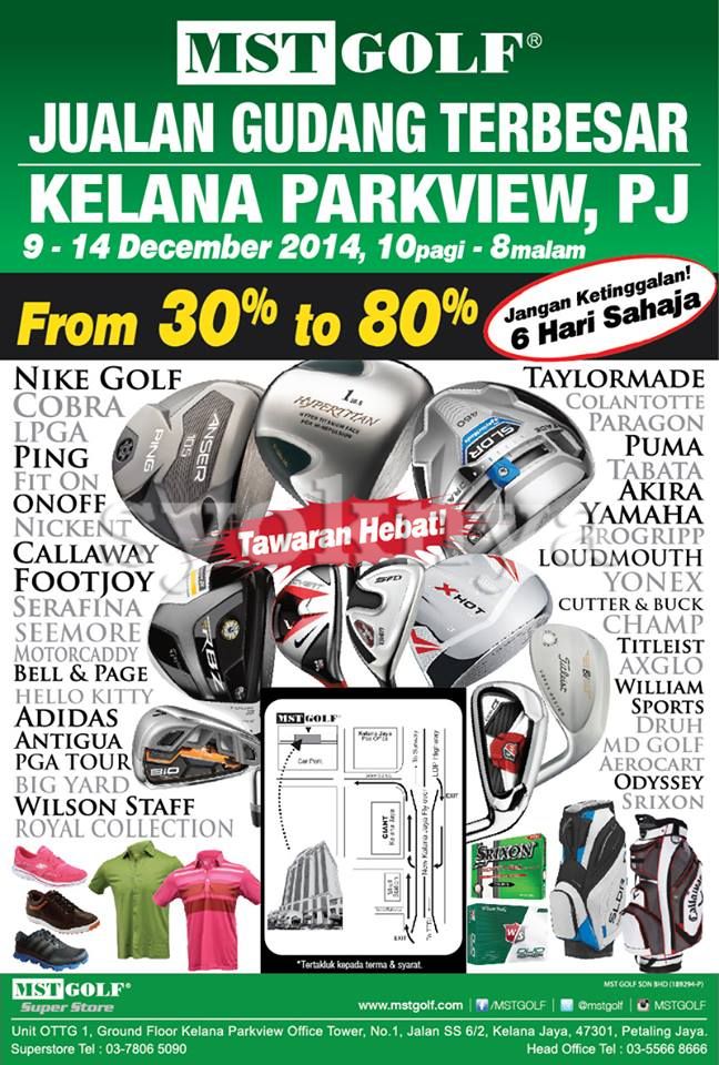 Sell Mst Golf Warehouse Sale 2014 For Golf Accessories Gears Kelana Parkview Petaling Jaya 9 14 Dec 2014